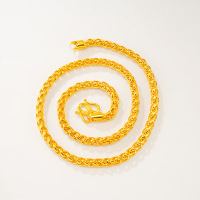 2020越南沙金新款男士霸气老板链大金链子粗项链镀24K金久不掉色送女朋友老婆情人节七夕生日礼物