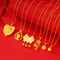 新款越南沙金项链经典转运仿真黄金久不掉色民族风格佛像吊坠时尚送女朋友老婆情人节七夕生日礼物