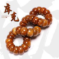 精品高抛库克斜切蒜瓣猪大肠单圈手串菩提佛珠文玩男女手链捻饰品送女朋友老婆情人节七夕生日礼物