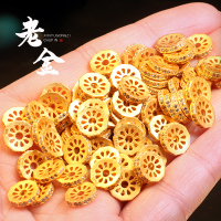 老金s925足银镀金钻石隔片隔珠垫片算盘散珠手串手链配件文玩配饰送女朋友老婆情人节七夕生日礼物