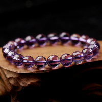 天然优质紫水晶切面手链男女款单圈水晶饰品手串9毫米送女朋友老婆情人节七夕生日礼物