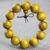 厂家直销四川金丝楠木手串黄料金丝木质文玩佛珠念珠漆面直播货源送女朋友老婆情人节七夕生日礼物