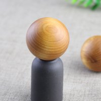 天然实木陈化料崖柏木实心球男女文玩手把件圆球中老年手球工艺品送女朋友老婆情人节七夕生日礼物