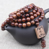 厂家直销印尼黄花梨木手串108颗佛珠念珠文玩男女手饰品直播货源送女朋友老婆情人节七夕生日礼物