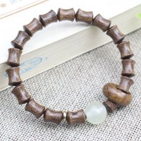 厂家直销金丝檀木手串竹节跑环文玩木质饰品男女情侣手链直播货源送女朋友老婆情人节七夕生日礼物