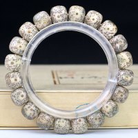 星月菩提石玉料素珠单圈高密手串佛珠文玩饰品绿幽灵情侣手链礼物送女朋友老婆情人节七夕生日礼物