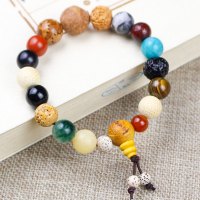 一代十八籽手串多宝菩提杭州灵隐同款红石天意水草玛瑙十八子佛珠送女朋友老婆情人节七夕生日礼物