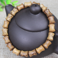 厂家直销鸡翅木竹节手串文玩木质佛珠念珠男女情侣手饰品节节高升送女朋友老婆情人节七夕生日礼物