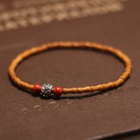 原创民族风纯天然手工雕刻菩提子时尚盘玩佛珠男女手串橄榄核手链送女朋友老婆情人节七夕生日礼物