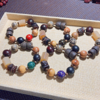 新品霸气沉香大漆珠多宝佛珠念珠手串手链原创黄花梨羊角文玩菩提送女朋友老婆情人节七夕生日礼物