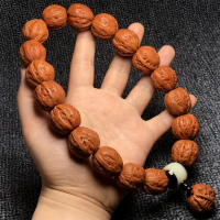 机刷包浆核桃手串手提珠包浆玉化狮子头秋子核桃18颗文玩菩提男女送女朋友老婆情人节七夕生日礼物
