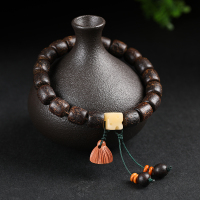 沉水级越南芽庄沉香木手串黑油蜜香老型珠老料蚂蚁沉手链佛珠送女朋友老婆情人节七夕生日礼物