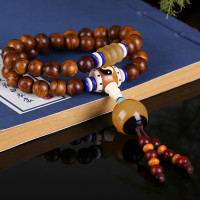 双11特惠秒发黄花梨两圈手串手链羊角珠橄榄核小叶紫檀佛珠男送女朋友老婆情人节七夕生日礼物