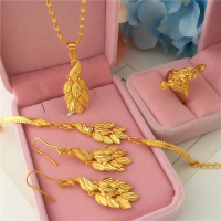 新款沙金孔雀凤凰手链 仿真假黄金24K镀金女士手镯婚庆不掉色饰品送女朋友老婆情人节七夕生日礼物