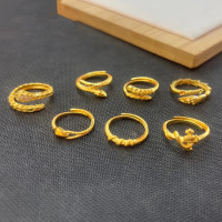 镀金仿金灵蛇戒指女2025新款镀金生肖蛇形开口戒子指环送女友礼物送女朋友老婆情人节七夕生日礼物