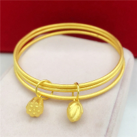 2021新款三生三世两世欢手链女黄金色传承莲蓬转运珠手镯送女友礼送女朋友老婆情人节七夕生日礼物