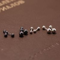 复古气质银饰简约百搭纯银耳钉女不过敏养耳洞耳饰时尚螺丝扣银球送女朋友老婆情人节七夕生日礼物