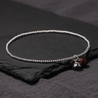 原创设计手工纯银脚链复古森系银饰女款饰品简约银珠脚饰采莲曲送女朋友老婆情人节七夕生日礼物