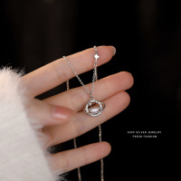 S999足银宇宙星河项链女轻奢时尚ins风设计吊坠锁骨链批发送礼物送女朋友老婆情人节七夕生日礼物