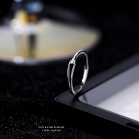 s925纯银鲁伯特之泪戒指女韩版轻奢简约小众轻奢设计百搭对戒代发送女朋友老婆情人节七夕生日礼物