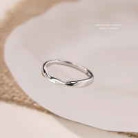 莫比乌斯戒指女s999纯银韩版时尚百搭轻奢可调节足银指环首饰批发送女朋友老婆情人节七夕生日礼物