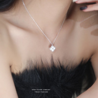 韩版轻奢四叶草项链女s999纯银小众设计高级感百搭锁骨链精致气质送女朋友老婆情人节七夕生日礼物