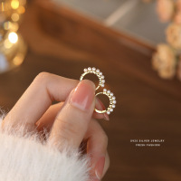 s925纯银珠子耳环女时尚小众轻奢设计高级感耳饰闺蜜情侣礼物送女朋友老婆情人节七夕生日礼物