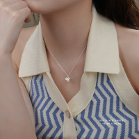 淡水珍珠不规则爱心项链女ins风轻奢百搭设计感s925纯银锁骨链送女朋友老婆情人节七夕生日礼物