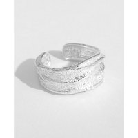 s925银高级感小众肌理不规则戒指简约冷淡ins风开口潮流女戒批发送女朋友老婆情人节七夕生日礼物