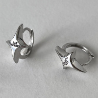 英文字母星星耳扣S925纯银甜酷几何气质耳骨钉男女士耳饰批发礼物送女朋友老婆情人节七夕生日礼物