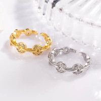 S999足银钱币戒指女旺财小众个性时尚百搭指环开口设计手饰品批发送女朋友老婆情人节七夕生日礼物