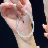 s925纯银珍珠手链碎银几两设计感精致手饰品小众设计闺蜜串珠百搭送女朋友老婆情人节七夕生日礼物