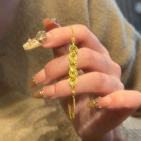 碎冰冰五帝钱币s925纯银手链女爆闪钱币流苏手环小红书同款手饰品送女朋友老婆情人节七夕生日礼物