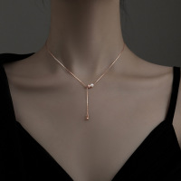 s925纯银小蛮腰2022年新款项链女小众设计夏高级轻奢锁骨链吊坠送女朋友老婆情人节七夕生日礼物