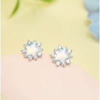 S999纯银星星耳钉女个性简约小众设计时尚潮流甜美小清新耳饰批发送女朋友老婆情人节七夕生日礼物