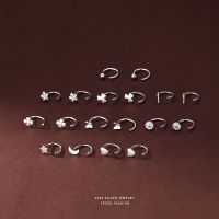 s999足银养耳洞耳钩 ins小巧耳环女简约耳骨环百搭耳饰批发送女朋友老婆情人节七夕生日礼物