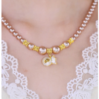 香槟色福袋珍珠项链女时尚百搭气质代代有福吊坠高级感毛衣链配饰送女朋友老婆情人节七夕生日礼物