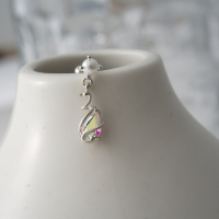 韩国个性波浪闪光水滴钻气质小耳钉送女朋友老婆情人节七夕生日礼物