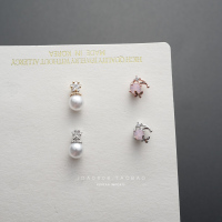 韩国进口耳环迷你精致小星星珍珠月亮蝴蝶耳骨钉螺丝堵单只送女朋友老婆情人节七夕生日礼物