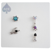 jda韩国耳饰精致挥手小熊紫钻复古丘比特箭爱心旋转螺丝堵耳骨钉送女朋友老婆情人节七夕生日礼物