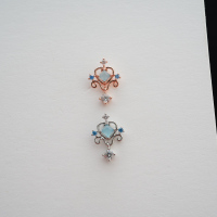 jda韩国东大门耳饰复古精致花朵蓝钻耳骨钉螺丝拧的圆球堵送女朋友老婆情人节七夕生日礼物