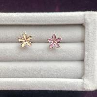 韩国进口饰品迷你小梅花朵拧螺丝小耳钉小众设计感耳骨钉睡觉免摘送女朋友老婆情人节七夕生日礼物