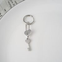 韩国进口耳环创意设计感钥匙小锁耳坠耳环耳圈单只送女朋友老婆情人节七夕生日礼物