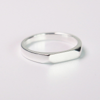 免费刻字S999足银设计师款光切面简约戒指男女对戒学生情侣对戒指送女朋友老婆情人节七夕生日礼物