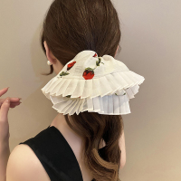 清新小碎花大号发圈女新款精致发绳蕾丝边少女法式大肠圈扎发皮筋送女朋友老婆情人节七夕生日礼物