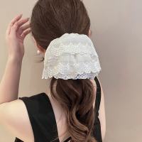 超仙多层蕾丝花边大肠发圈女高级感头绳2025新款ins风扎马尾发饰送女朋友老婆情人节七夕生日礼物
