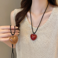 爱心长款毛衣链女2024新款简约百搭项链高级感时尚fever同款配饰送女朋友老婆情人节七夕生日礼物