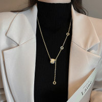 猫眼石小蛮腰毛衣链2023新款秋冬季轻奢小众项链女气质锁骨链送女朋友老婆情人节七夕生日礼物