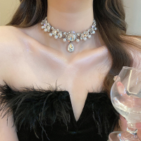 巴洛克珍珠项链女2024新款轻奢水晶高级感礼服锁骨链颈链配饰送女朋友老婆情人节七夕生日礼物