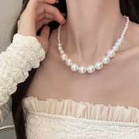 高档珍珠项链女气质高级感轻奢锁骨链2023新款简约冷淡风小众颈链送女朋友老婆情人节七夕生日礼物